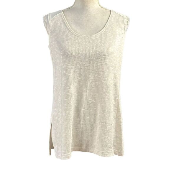 New Sympli Call It A Day Tank Top Shell Size 8 White Classic Minimalist Neutral - Picture 1 of 10